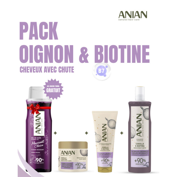ANIAN Pack Oignon & Biotine + Gel...