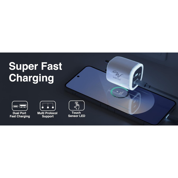 Chargeur Super Rapide PD25W + USB...