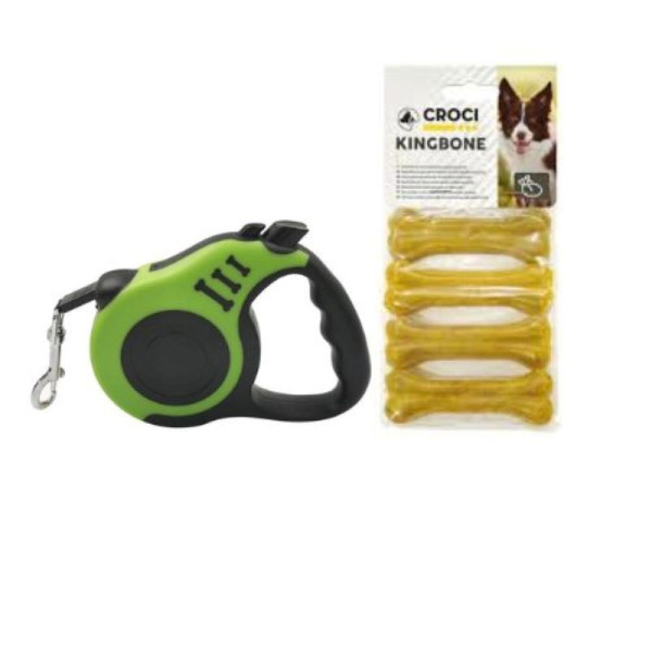 Pack pour chien : laisse rétractable 5M & Lot de 4...