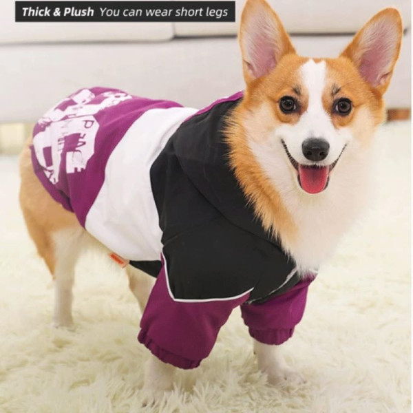 Manteau chaud imperméable violet...