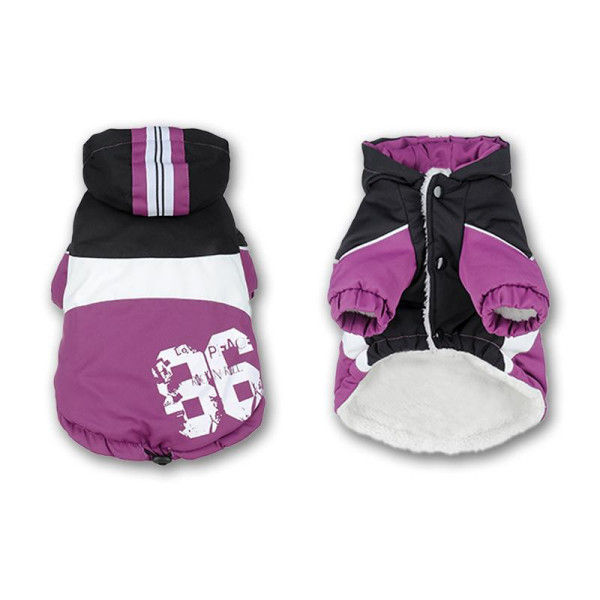 Manteau chaud imperméable violet  pour chien 
