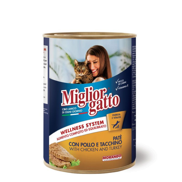 Pack De 5 Boîtes Miglior Gatto Pâté au Poulet  Pour Chat... 2