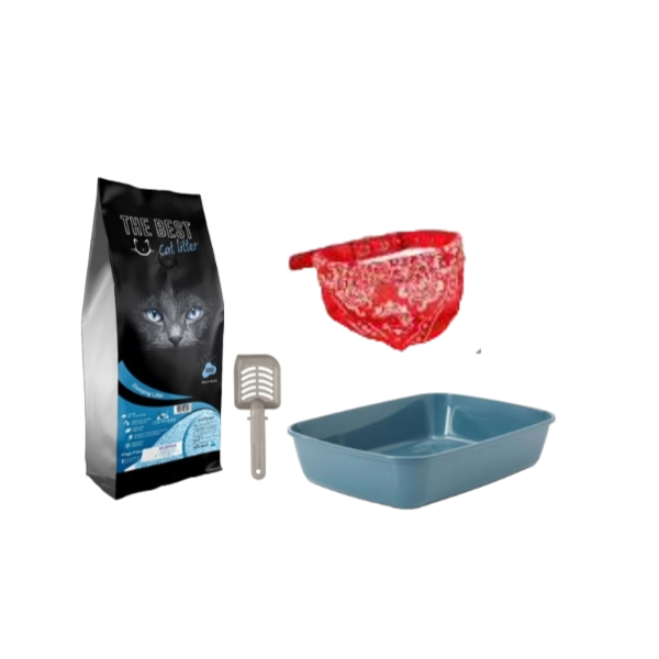 Litière The Best & Bac À Litière & Pelle & Collier Foulard