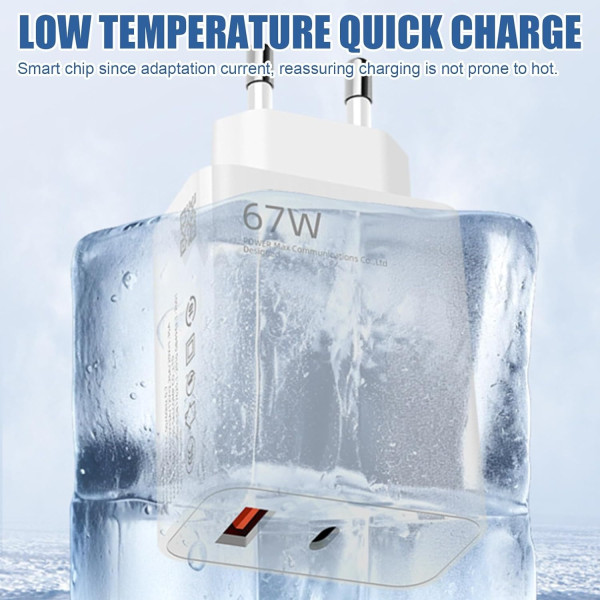 Chargeur Rapide PD67W GAN avec 2...