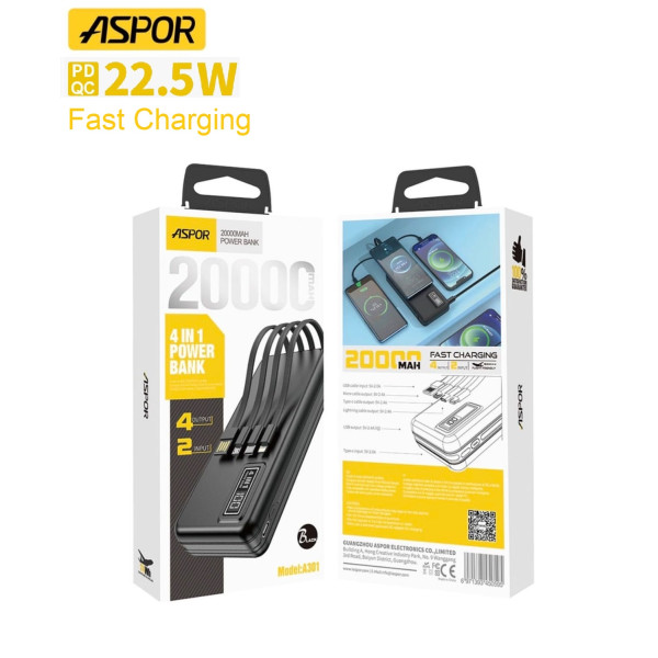 Power Bank ASPOR 20000mAh Ultra...