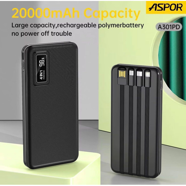 Power Bank ASPOR 20000mAh Ultra...