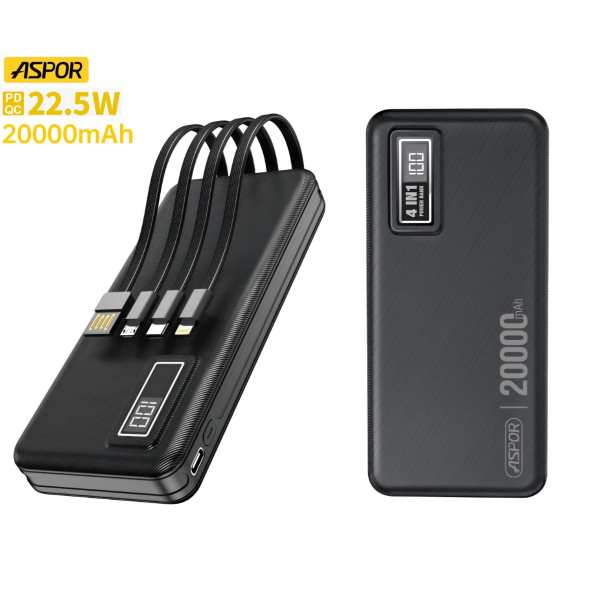 Power Bank ASPOR 20000mAh Ultra Rapide PD22.5WQC3.0 avec...