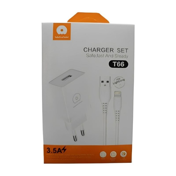 Chargeur WUW T66 + Cable USB-A Vers...