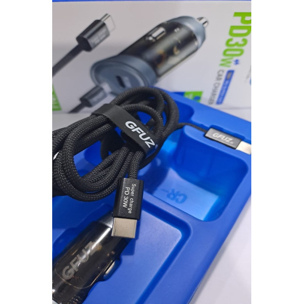 Allume Cigare + Cable Tressé Super Rapide PD30W GFUZ CR-105 2
