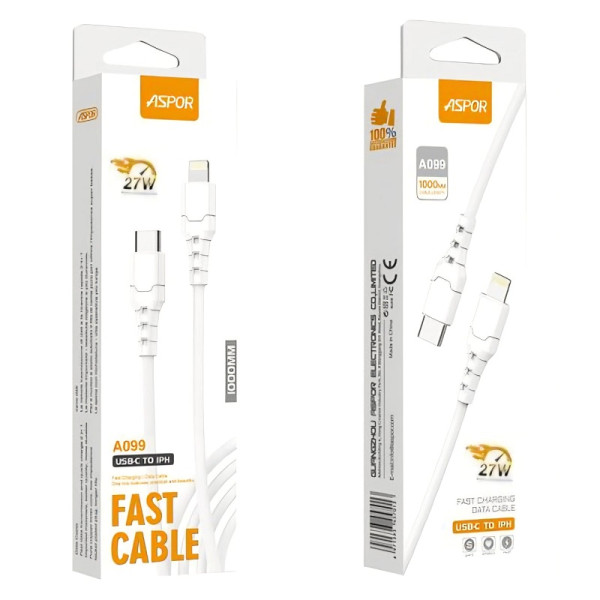 Cable de Recharge Rapide ASPOR A099 PD27W Type-C vers...