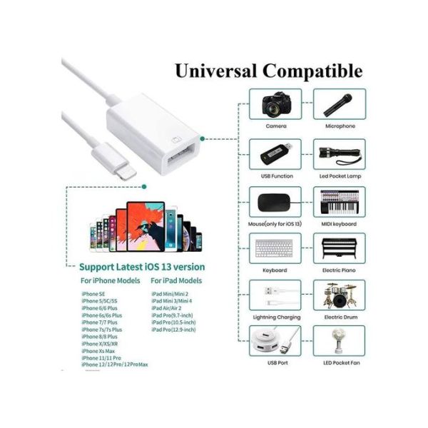 Adaptateur Lightning vers USB JH-0514