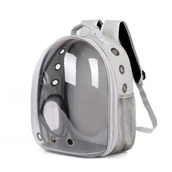 Sac à Dos Transparent Gris pour Animaux - Vue...