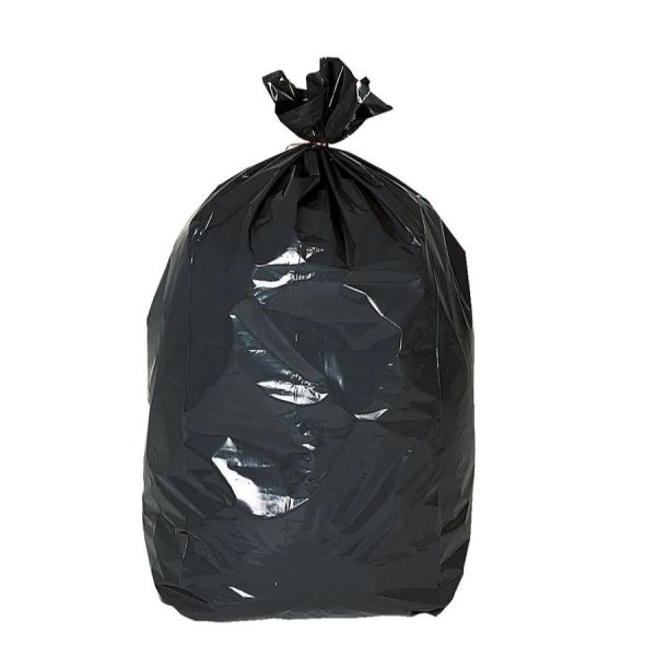 Pack of 100 Black Trash Bags - 50 cm...