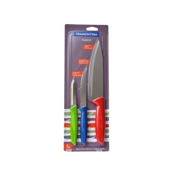 Pack 3 couteaux couleurs TRAMONTINA