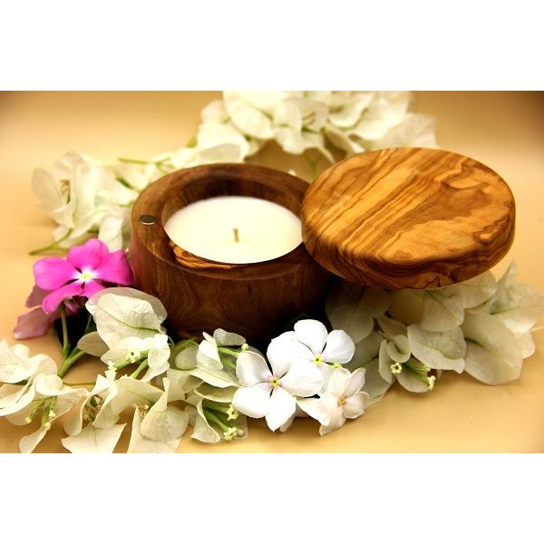 Bougie avec couvercle parfumée...