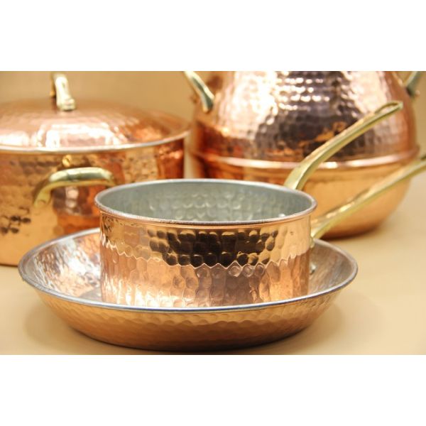 Service cuisson en cuivre martelé